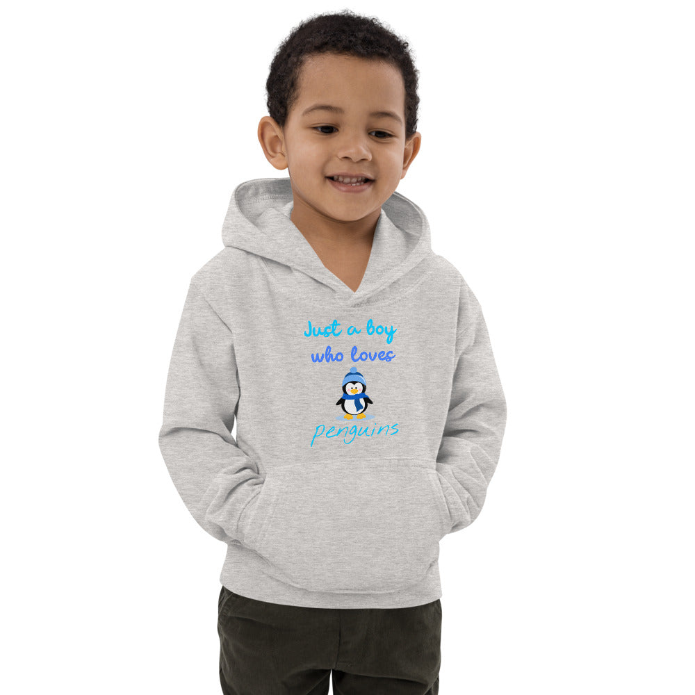 Just a boy who loves penguins Kids Hoodie, Penguin Kids Hoodie, Cute Penguin Boys Hoodie, Penguin Kids Gift, Christmas Gift for boys - Madeinsea©