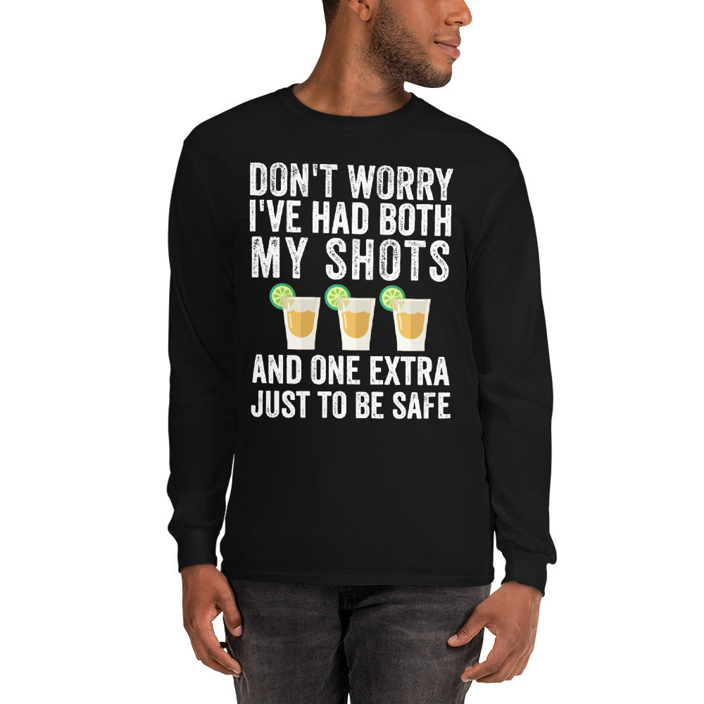 Don&#39;t Worry I&#39;ve Had Both My Shots Shirt Funny Tequila Vintage Long Sleeve Shirt, Booster shot, Third shot, Extra shot, Funny Vaccination - Madeinsea©