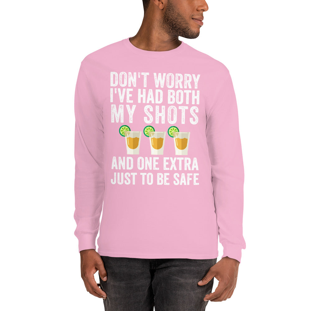 Don&#39;t Worry I&#39;ve Had Both My Shots Shirt Funny Tequila Vintage Long Sleeve Shirt, Booster shot, Third shot, Extra shot, Funny Vaccination - Madeinsea©