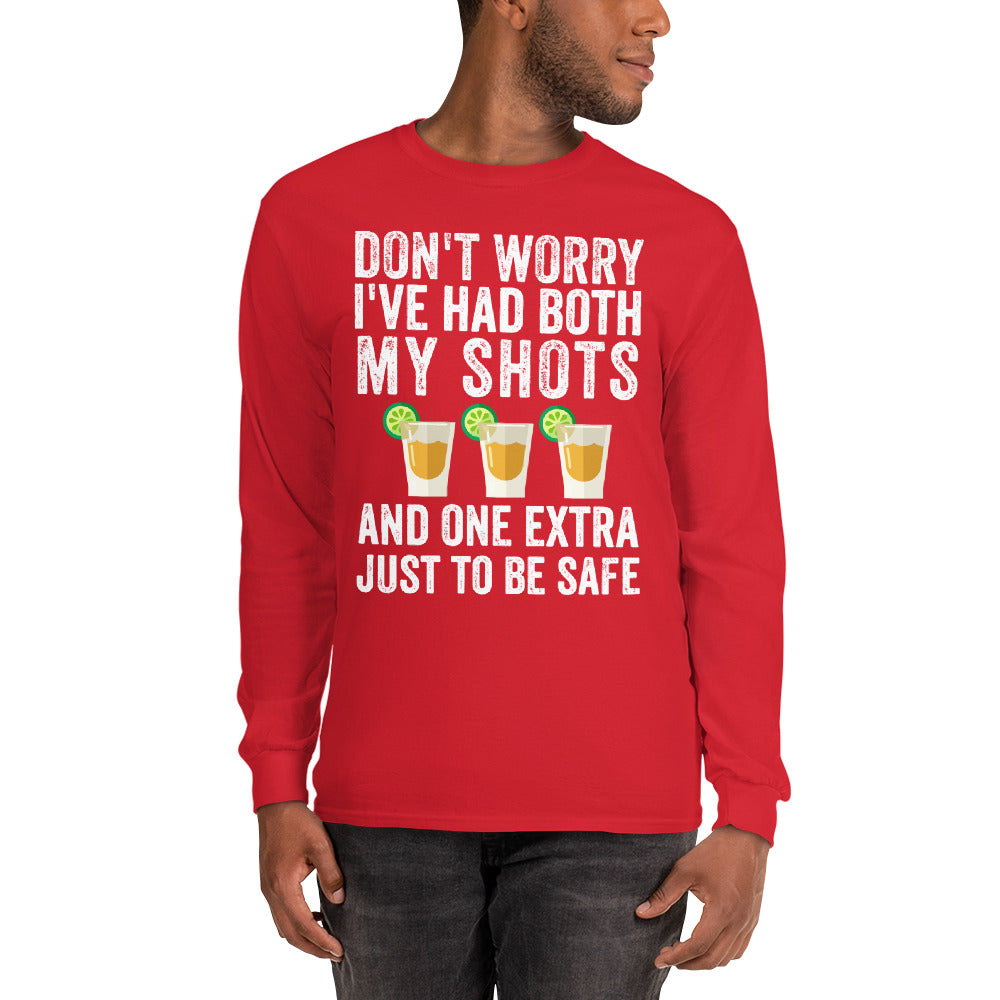 Don&#39;t Worry I&#39;ve Had Both My Shots Shirt Funny Tequila Vintage Long Sleeve Shirt, Booster shot, Third shot, Extra shot, Funny Vaccination - Madeinsea©