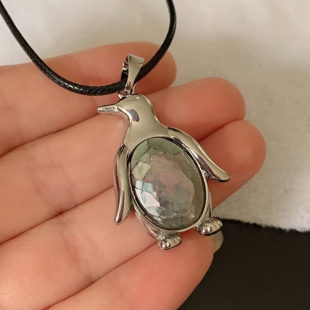 Natural Abalone Penguin Necklace