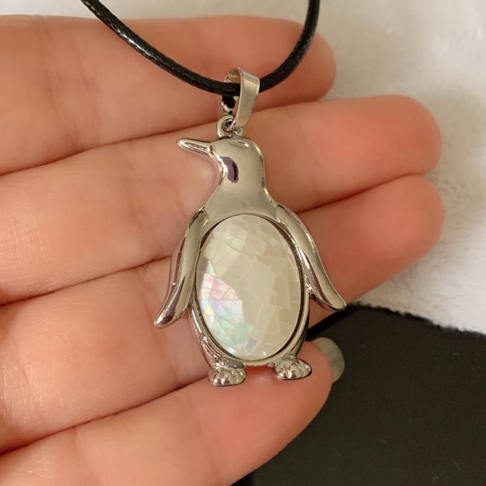 Natural Abalone Penguin Necklace