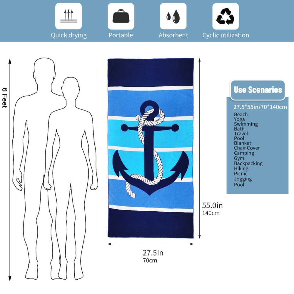 Nautical Beach Towel