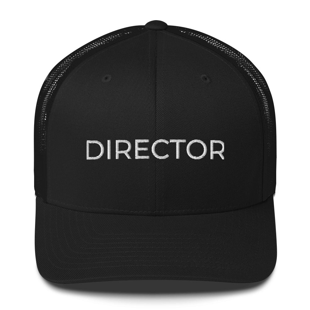 DIRECTOR Mütze, Lustige Regisseur Mütze, Director Trucker Cap, Director Trucker Mütze, Director Geschenk, bestickt, schwarz, marine, Trucker Cap