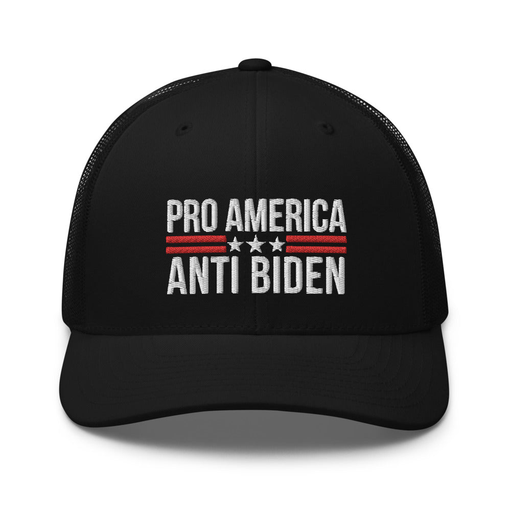 Pro America Anti Biden Trucker Cap, Pro America Anti Biden cap, Impeach Biden Hat, Anti Biden Hat, Anti Biden Cap, pro-america anti-biden