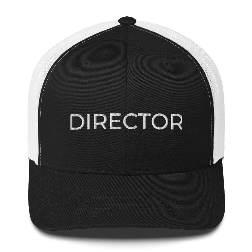 DIRECTOR Mütze, Lustige Regisseur Mütze, Director Trucker Cap, Director Trucker Mütze, Director Geschenk, bestickt, schwarz, marine, Trucker Cap