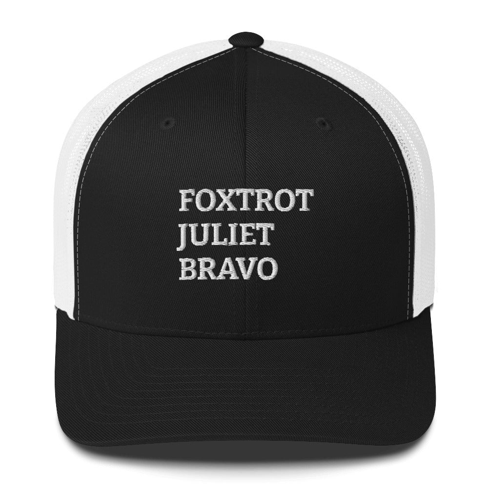 Foxtrot Juliet Bravo Hat, FJB Trucker Hat, Impeach Biden Trucker Cap, Republican Hat, FJB Pro America Hat, Foxtrot Juliet Bravo Patriot Gift