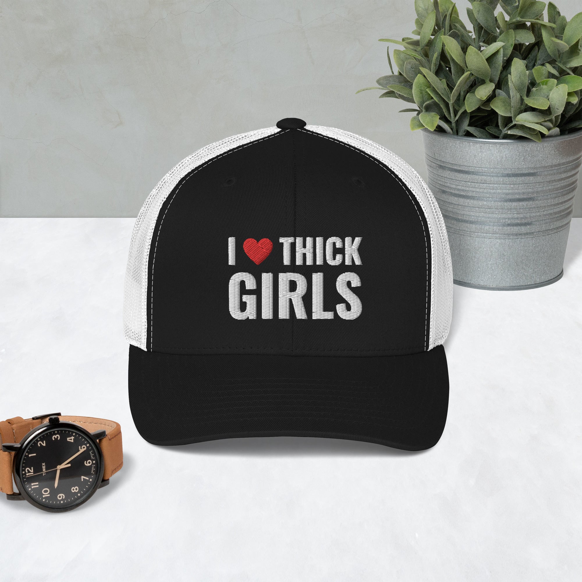 I love thick girls embroidered hat, Funny hot girls hat, hot moms baseball cap, Funny dad hat, Trucker Cap, Thick girl hat - Madeinsea©