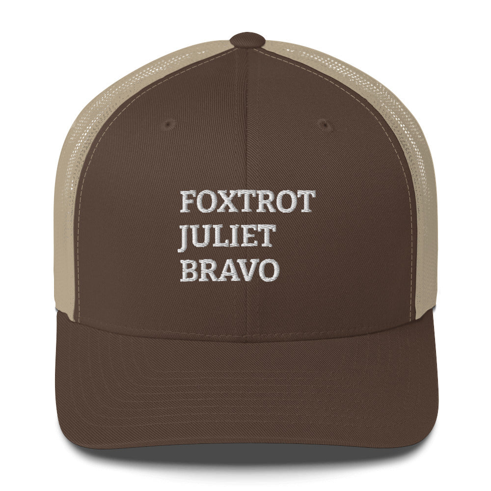 Foxtrot Juliet Bravo Hat, FJB Trucker Hat, Impeach Biden Trucker Cap, Republican Hat, FJB Pro America Hat, Foxtrot Juliet Bravo Patriot Gift - Madeinsea©