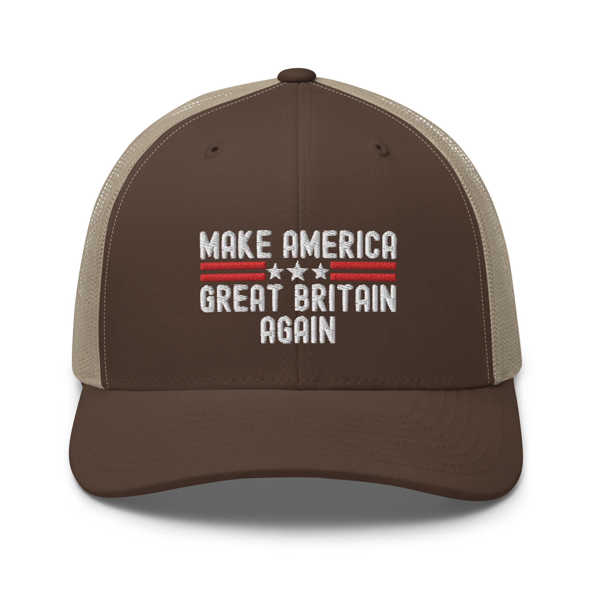 Make America Great Britain Again, Make America Great Hat, MAGA Hat, United States, United Kingdom, USA American Flag, MAGA Trucker Cap - Madeinsea©