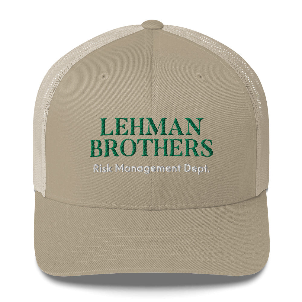 Lehman Brothers Risk Management Trucker Cap, lehman brothers hat, funny lehman brothers - Madeinsea©