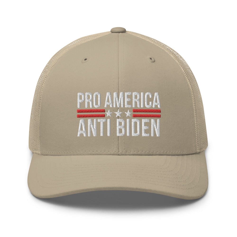 Gorra de camionero Pro America Anti Biden, gorra Pro America Anti Biden, sombrero Impeach Biden, sombrero Anti Biden, gorra Anti Biden, anti-biden pro-américa