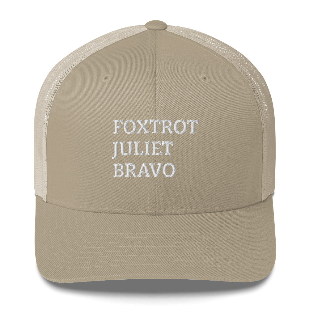 Foxtrot Juliet Bravo Hat, FJB Trucker Hat, Impeach Biden Trucker Cap, Republican Hat, FJB Pro America Hat, Foxtrot Juliet Bravo Patriot Gift - Madeinsea©