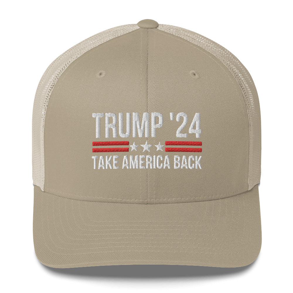 TRUMP 2024 Take America Back Hat, Take America Back Trucker Hat, 24 President Trump Cap, MAGA 2024 Hat, Republican Gifts, Conservative Hats - Madeinsea©