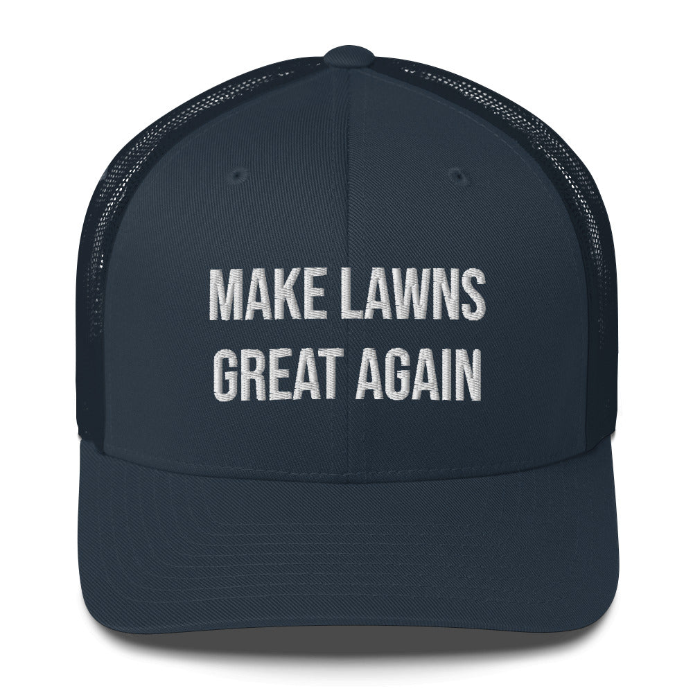 Make Lawns Great Again Trucker Cap, Make Lawns Great Again, Mowing Gift, Lawnmower Hat, Lawn Mower Gift, Landscaper, Gardener Hat, Lawns Cap - Madeinsea©