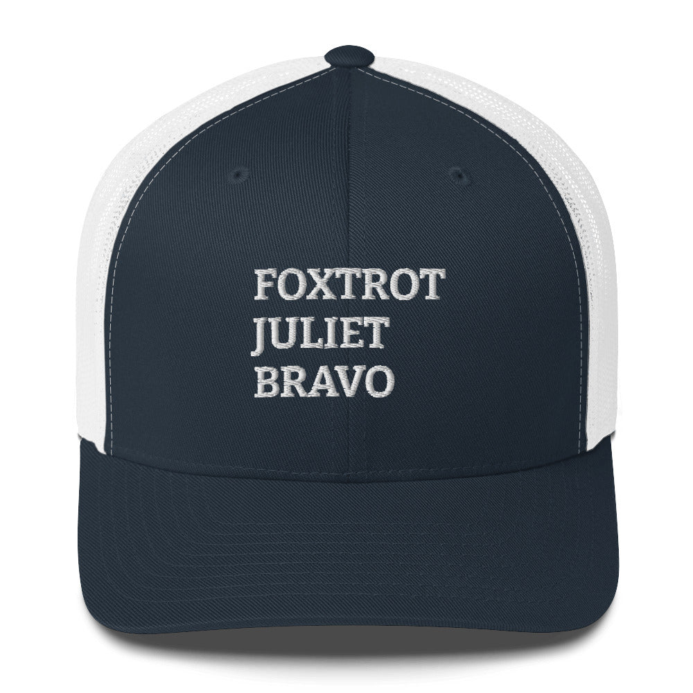 Foxtrot Juliet Bravo Hat, FJB Trucker Hat, Impeach Biden Trucker Cap, Republican Hat, FJB Pro America Hat, Foxtrot Juliet Bravo Patriot Gift - Madeinsea©