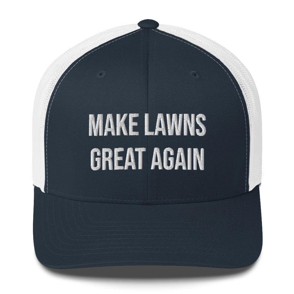 Make Lawns Great Again Trucker Cap, Make Lawns Great Again, Mowing Gift, Lawnmower Hat, Lawn Mower Gift, Landscaper, Gardener Hat, Lawns Cap - Madeinsea©