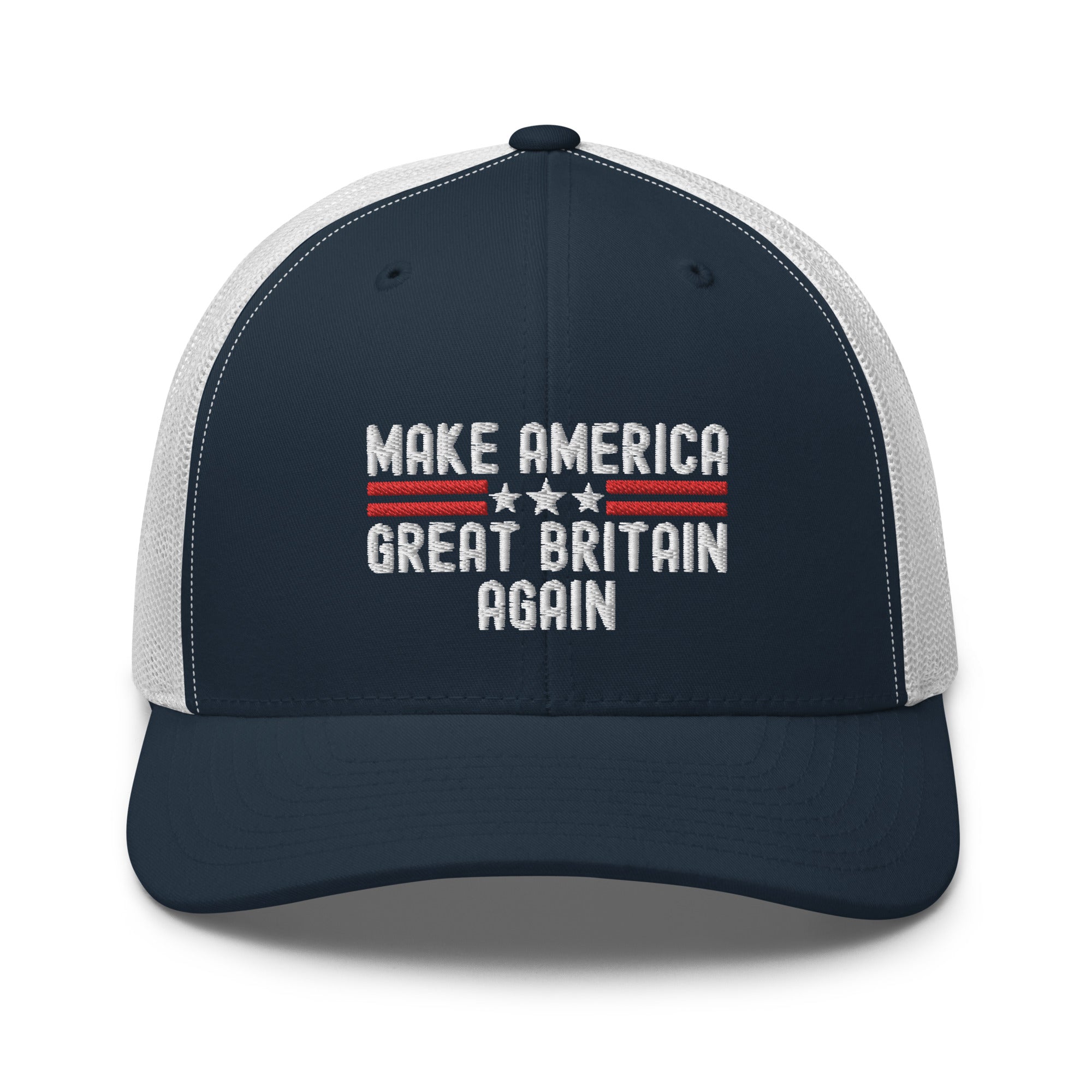 Make America Great Britain Again, Make America Great Hat, MAGA Hat, United States, United Kingdom, USA American Flag, MAGA Trucker Cap - Madeinsea©