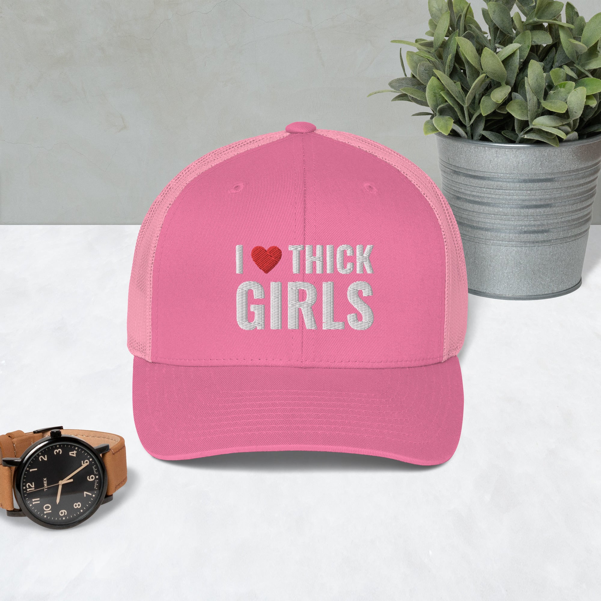 I love thick girls embroidered hat, Funny hot girls hat, hot moms baseball cap, Funny dad hat, Trucker Cap, Thick girl hat - Madeinsea©