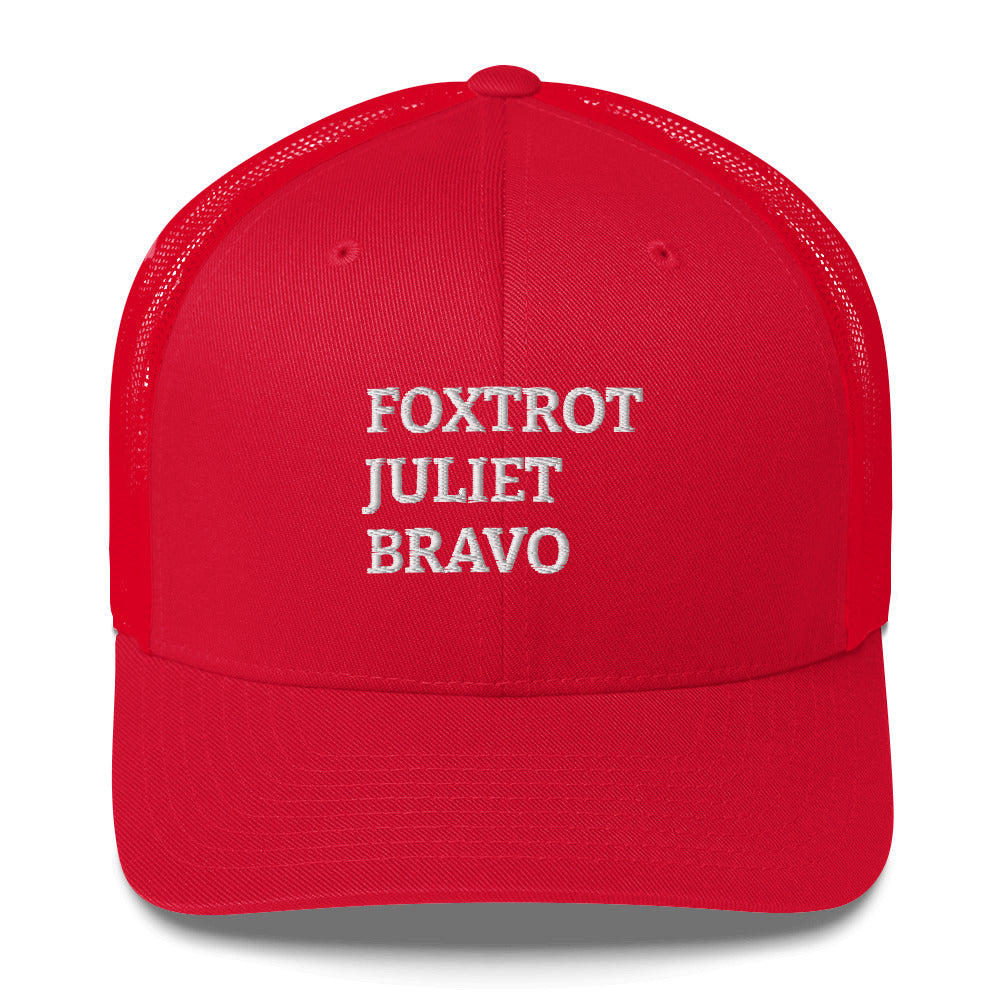 Foxtrot Juliet Bravo Hat, FJB Trucker Hat, Impeach Biden Trucker Cap, Republican Hat, FJB Pro America Hat, Foxtrot Juliet Bravo Patriot Gift - Madeinsea©