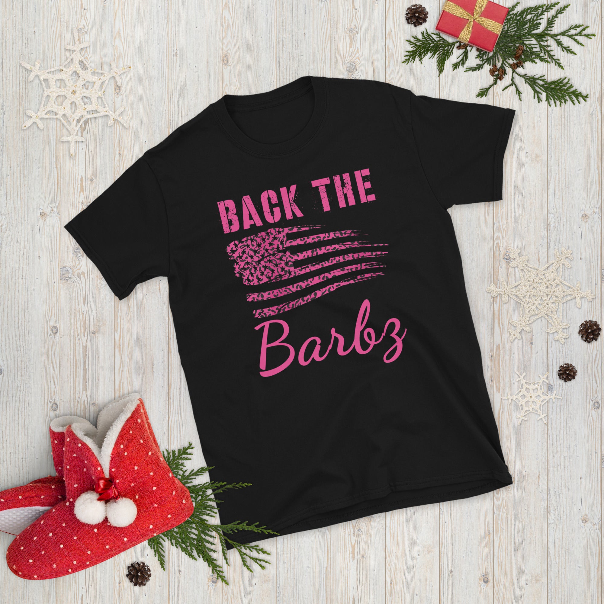 Back The Barbz Shirt, Leopard Pink US Flag - Madeinsea©