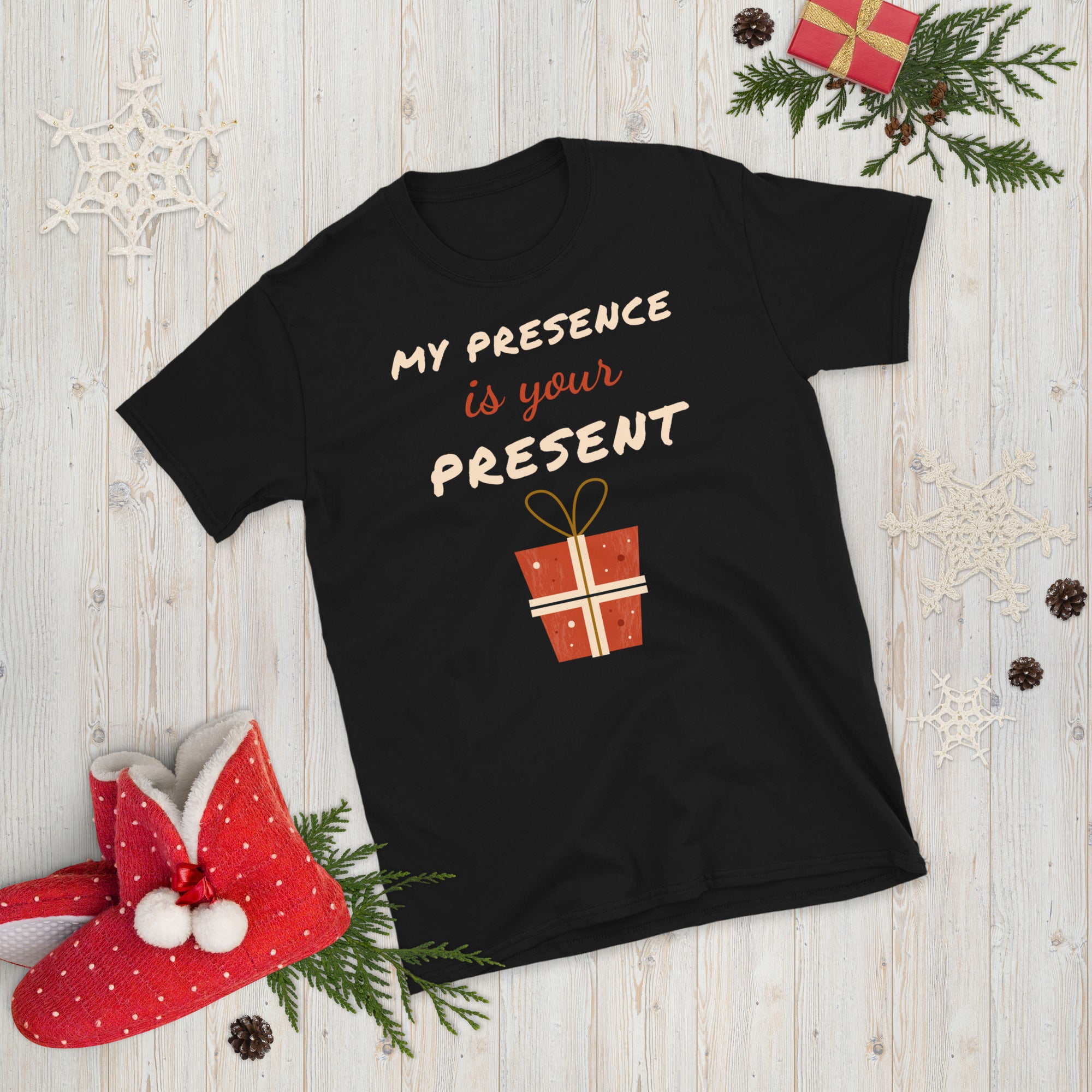 My Presence Is Your Present Shirt, Christmas Shirt for Women, Merry and Bright Shirt, Funny Christmas Shirt, Holiday Shirt, Christmas Pajama - Madeinsea©