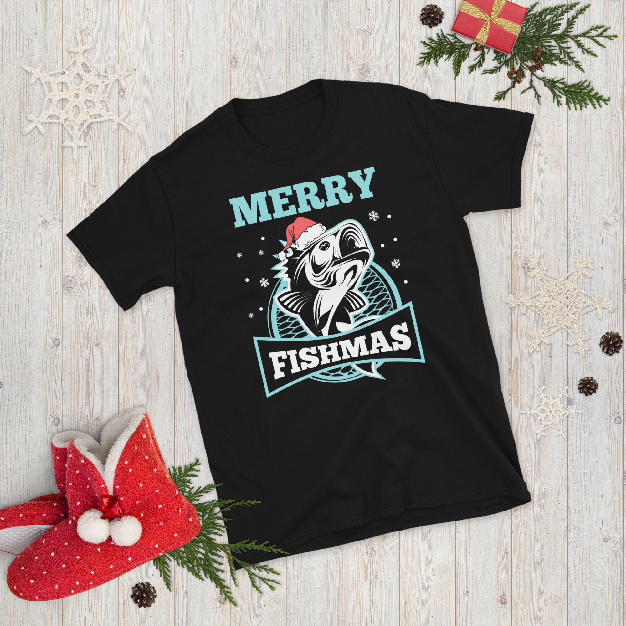 Merry Fishmas Shirt, Fishing Christmas T Shirt, Funny Fishing Shirt, Fishing Lover Shirt, Christmas Gift For Fisherman, Xmas Fishing Shirt - Madeinsea©