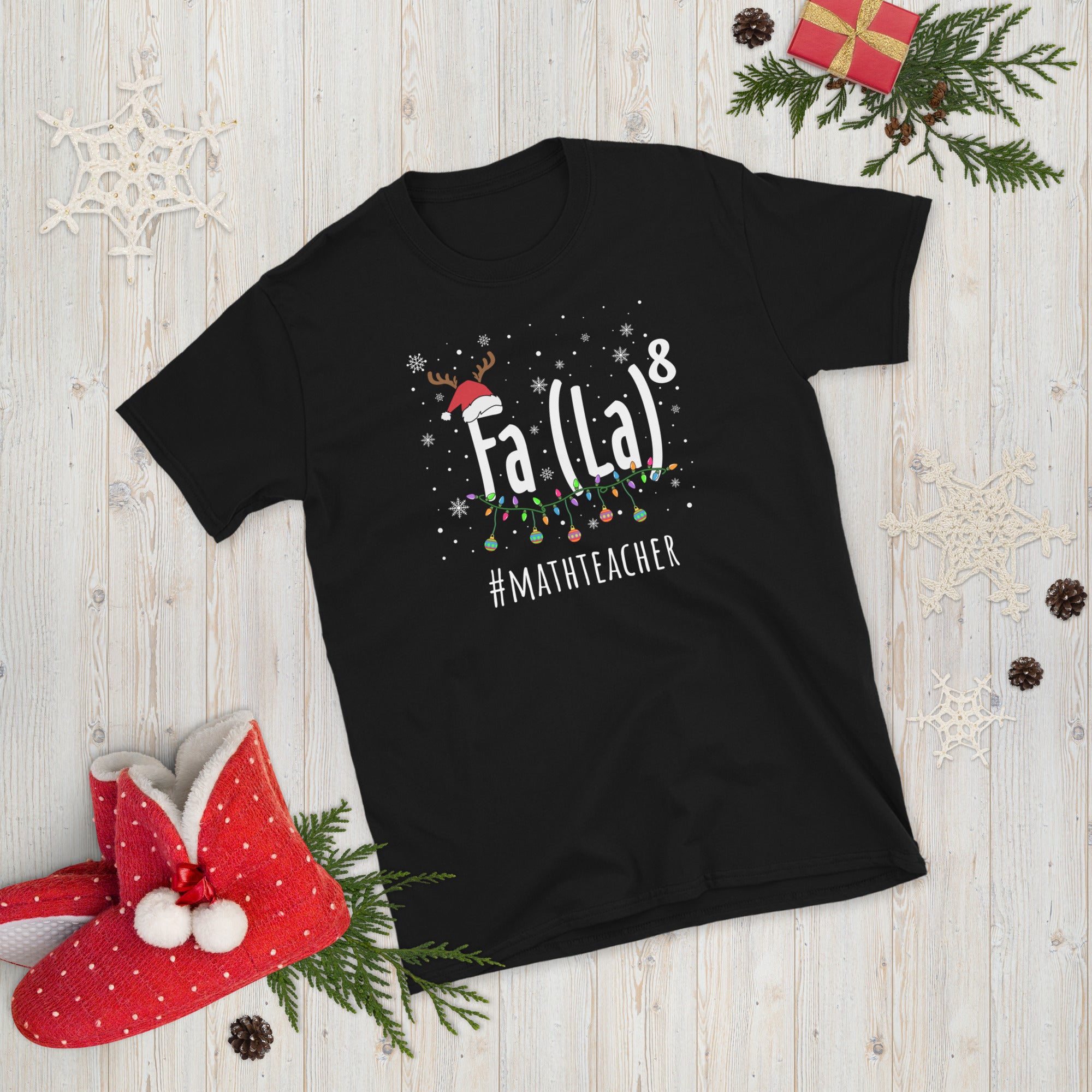 Math Teacher Christmas Shirt, Fa La Funny Math Shirt, Fa La 8, Christmas Teacher Gift, Xmas Math Teacher Shirt, Holiday Apparel, Math TShirt - Madeinsea©