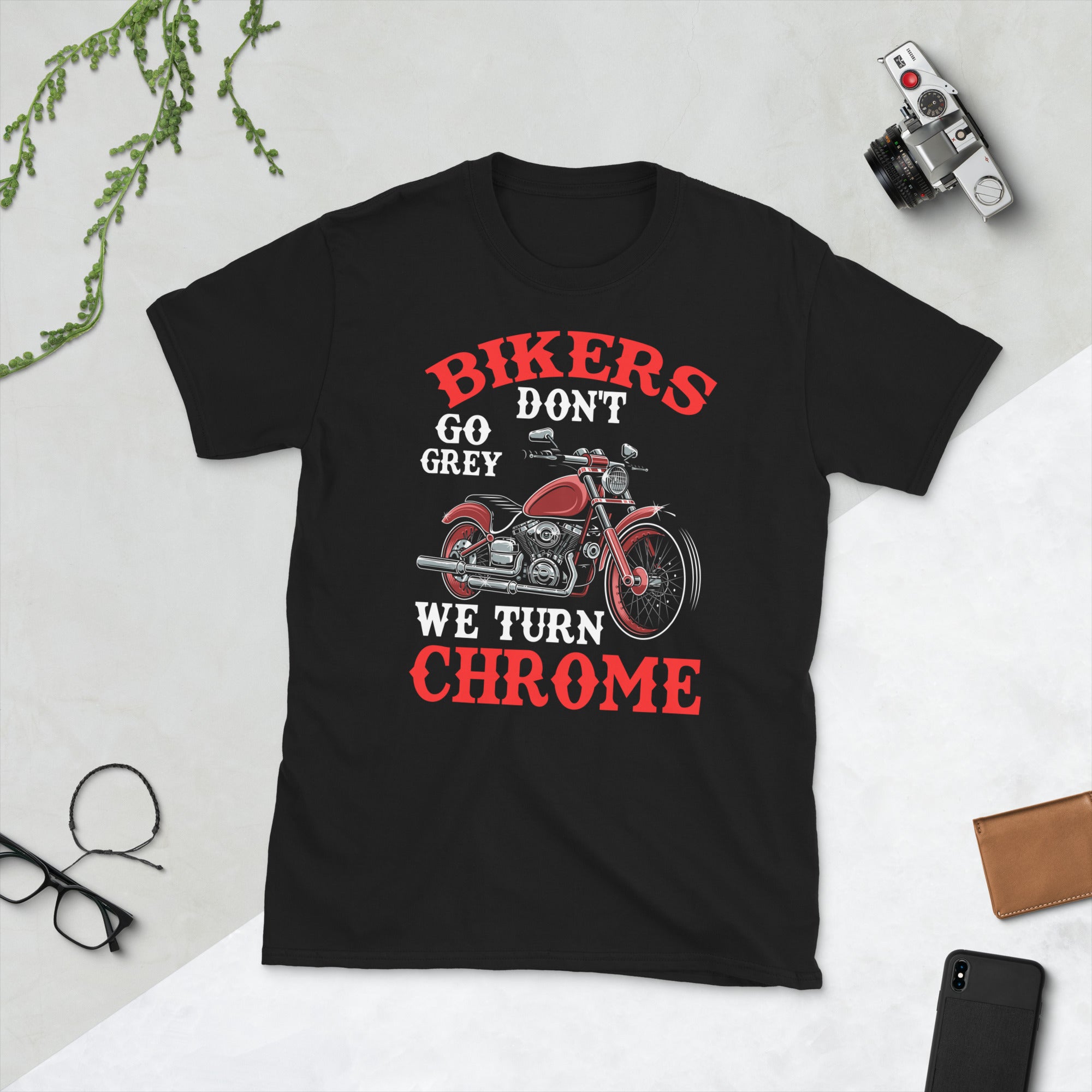 Bikers Don&#39;t Go Grey We Turn Chrome, Retired Biker Shirt, Motorcycle Dad Gift, Funny Motorcycle T-shirt, Gifts for bikers, Old Biker Shirt - Madeinsea©