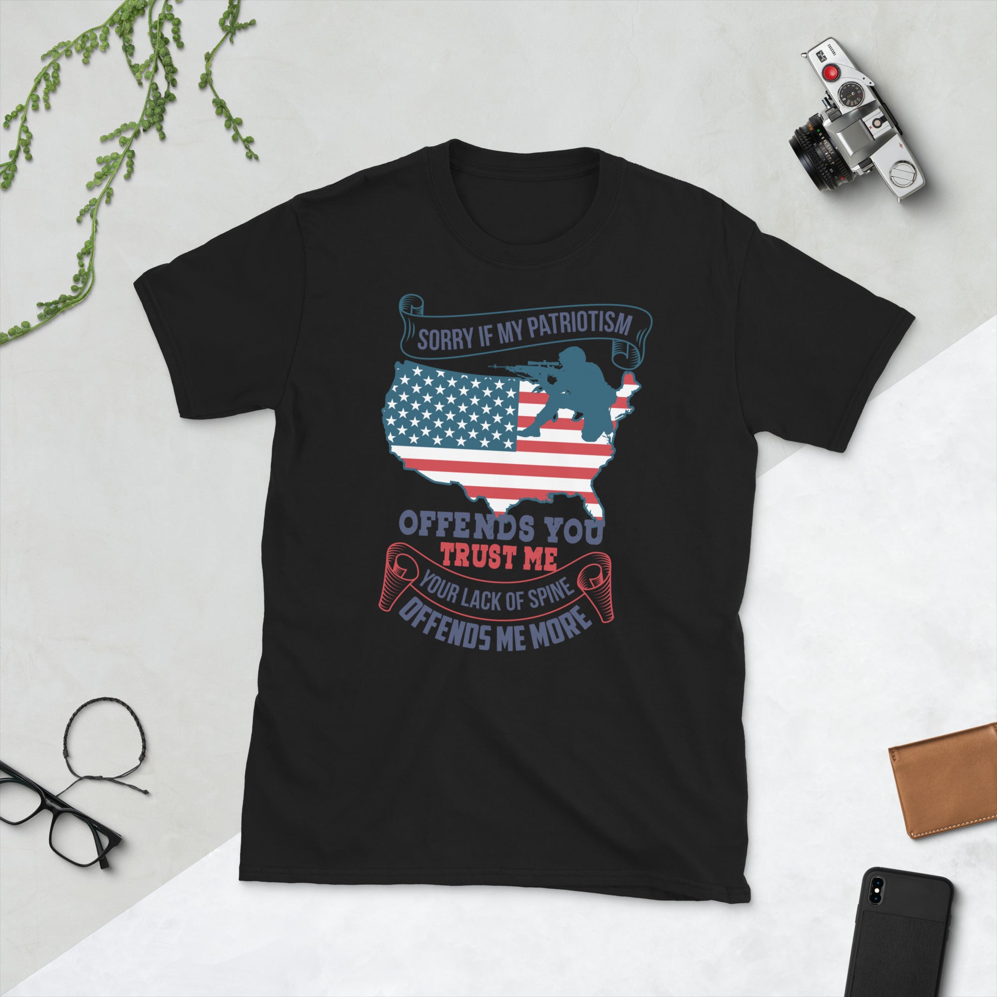 Sorry If My Patriotism Offends You, Sarcastic Patriotic Shirt, 2nd Amendment Shirt, USA American Flag, Patriotic Gifts, Pro Guns T Shirt - Madeinsea©