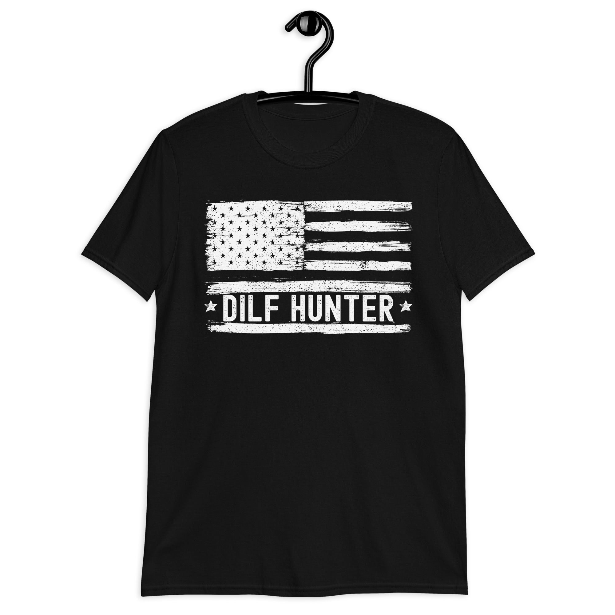 DILF Hunter, DILF USA American Flag Shirt, Patriotic Dilf Tshirt, American Dilf, Funny Dad Gifts, Anniversary Shirt, New Dad Funny Gift - Madeinsea©