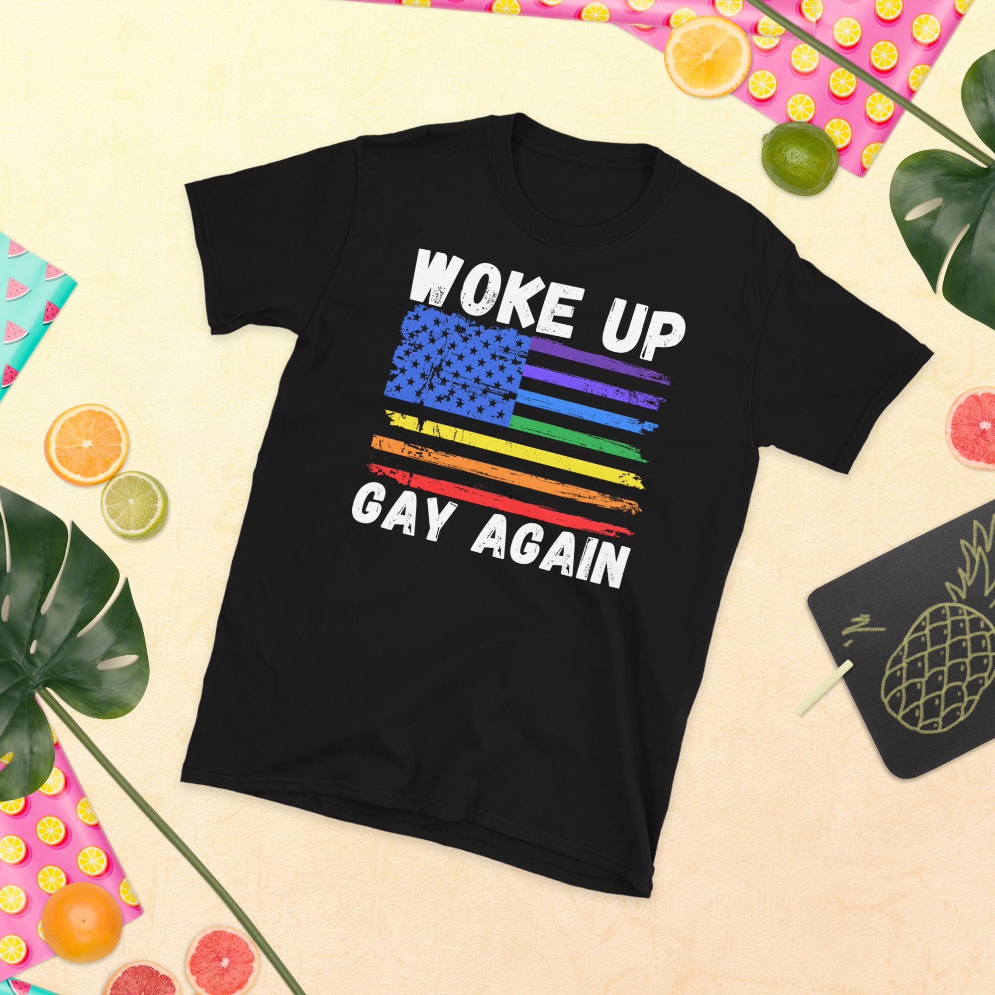 Funny LGBTQ Shirt, Woke Up Gay Again, Gay Pride, Lesbian TShirt, Gay T-Shirt, Transexual Gift, Bisexual Shirt, Funny Gay Tee, Homosexual Tee - Madeinsea©