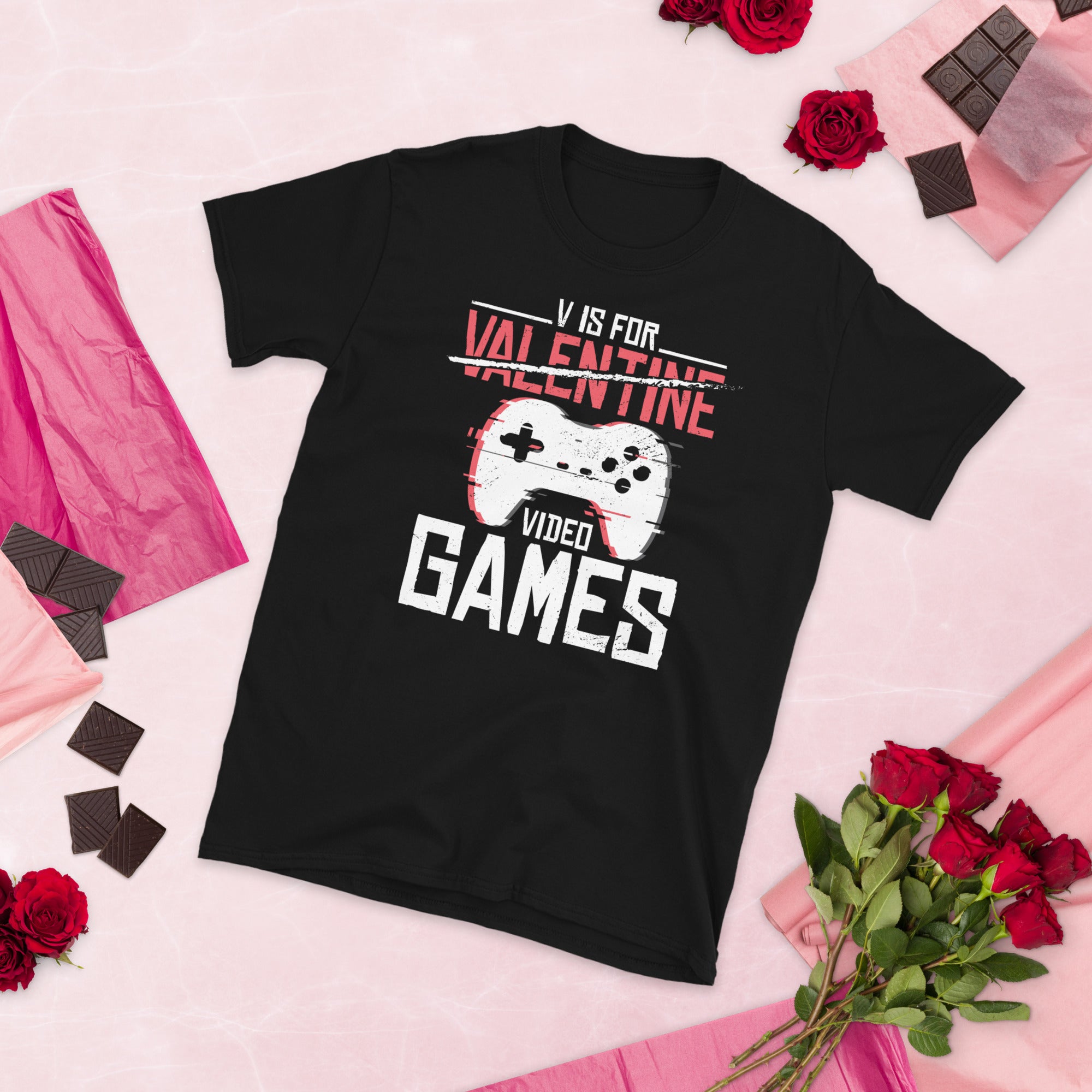 V Is For Video Games Shirt, Video Game Shirt, Gift For Gamer, Game Lover TShirt, Valentines Gaming T Shirt, Funny Gaming Tee, Gamer Gifts - Madeinsea©