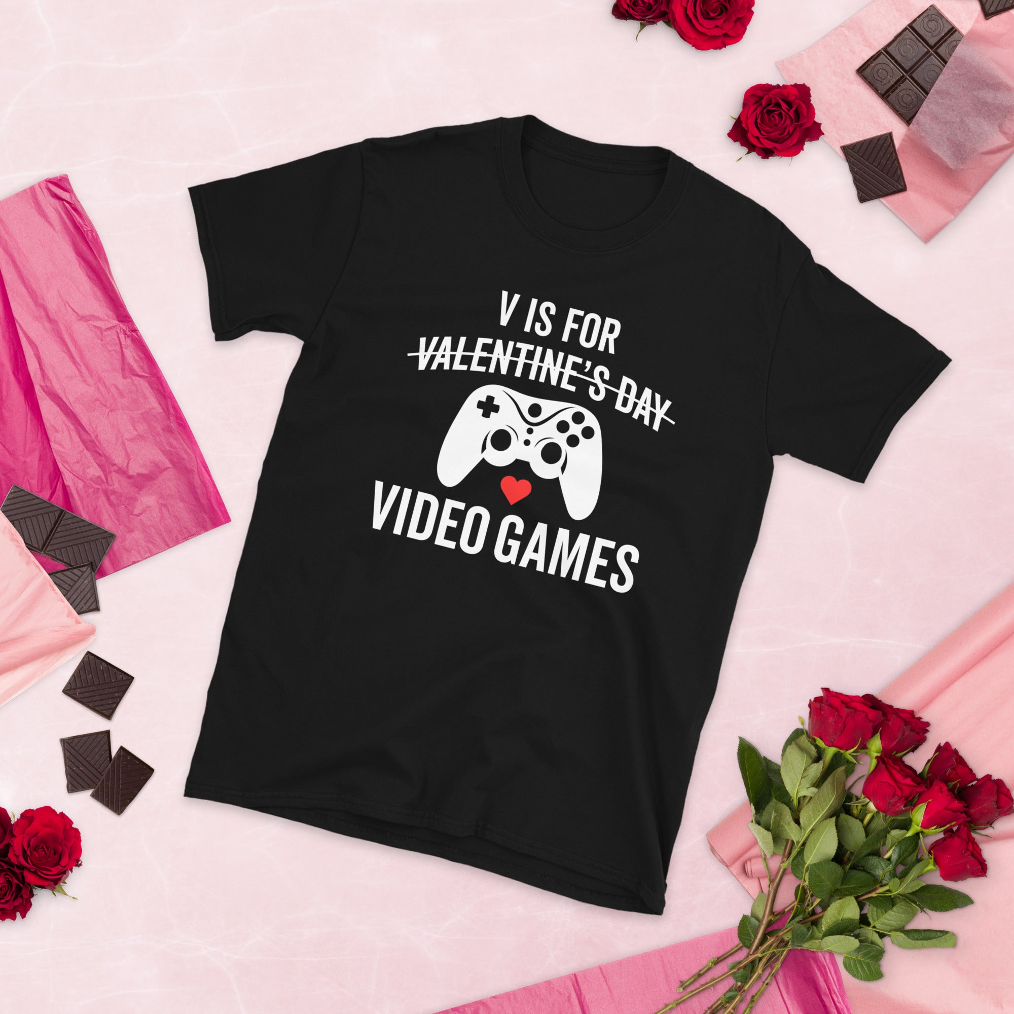 V Is For Video Games Shirt, Video Game TShirt, Gifts For Gamers, Game Lover T Shirt, Valentines Day Gaming Shirt , Funny Gaming Shirts - Madeinsea©