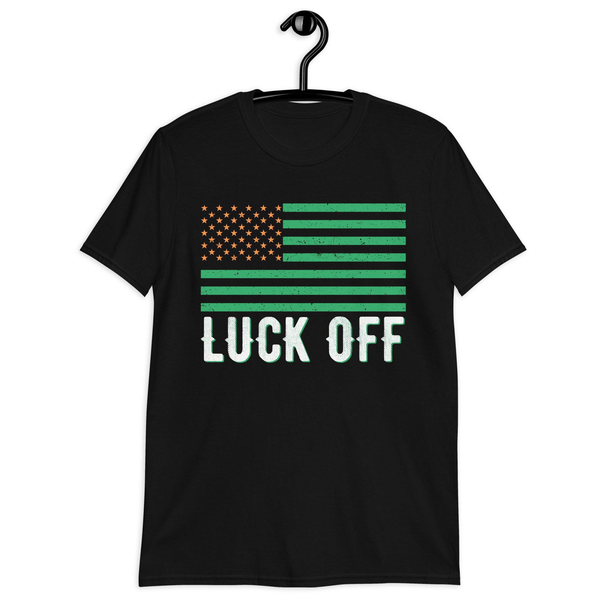 Luck Off Shirt, St. Patrick&#39;s Day Shirt, Shamrock TShirt, St Pattys Gifts, Funny Saint Patricks Shirts, US American Flag, 4 Leaf Clover Tee - Madeinsea©