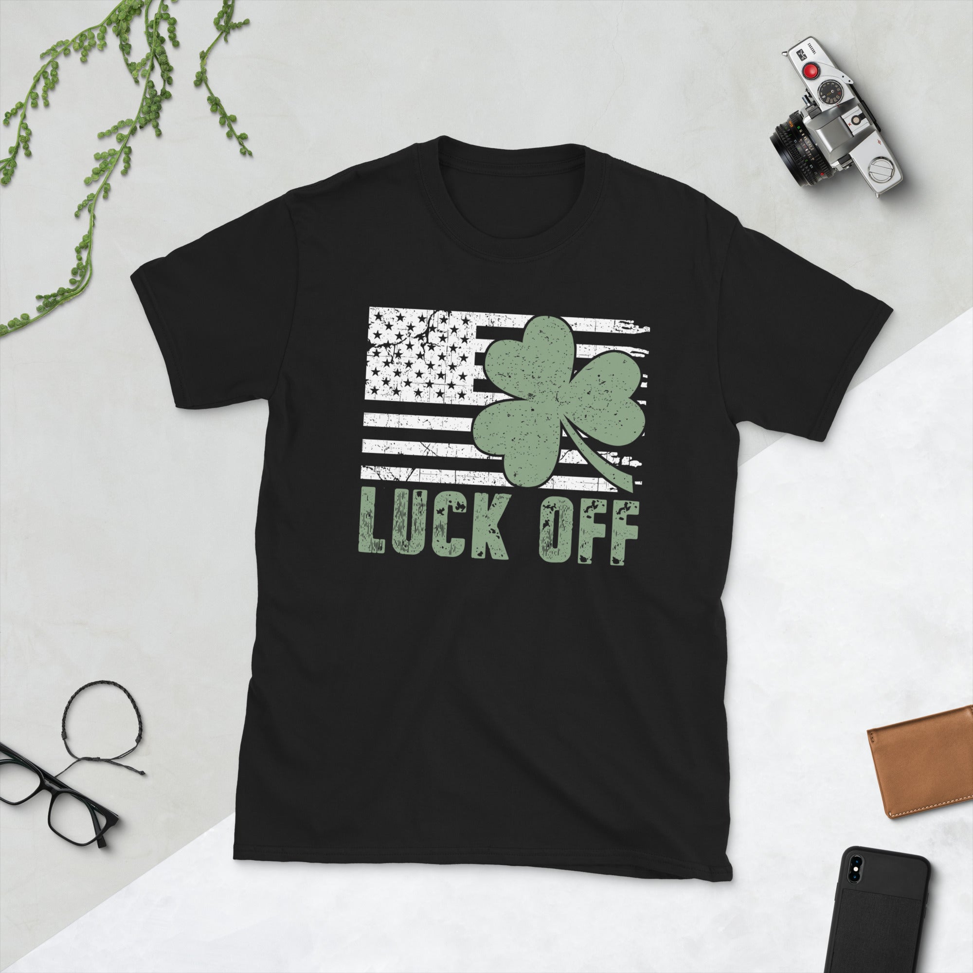 Luck Off Shirt, St. Patrick&#39;s Day TShirt, Shamrock Shirt, St. Patty&#39;s Shirt, Lucky Irish Shirt, 4 Leaf Clover, Saint Patricks Funny Gifts - Madeinsea©