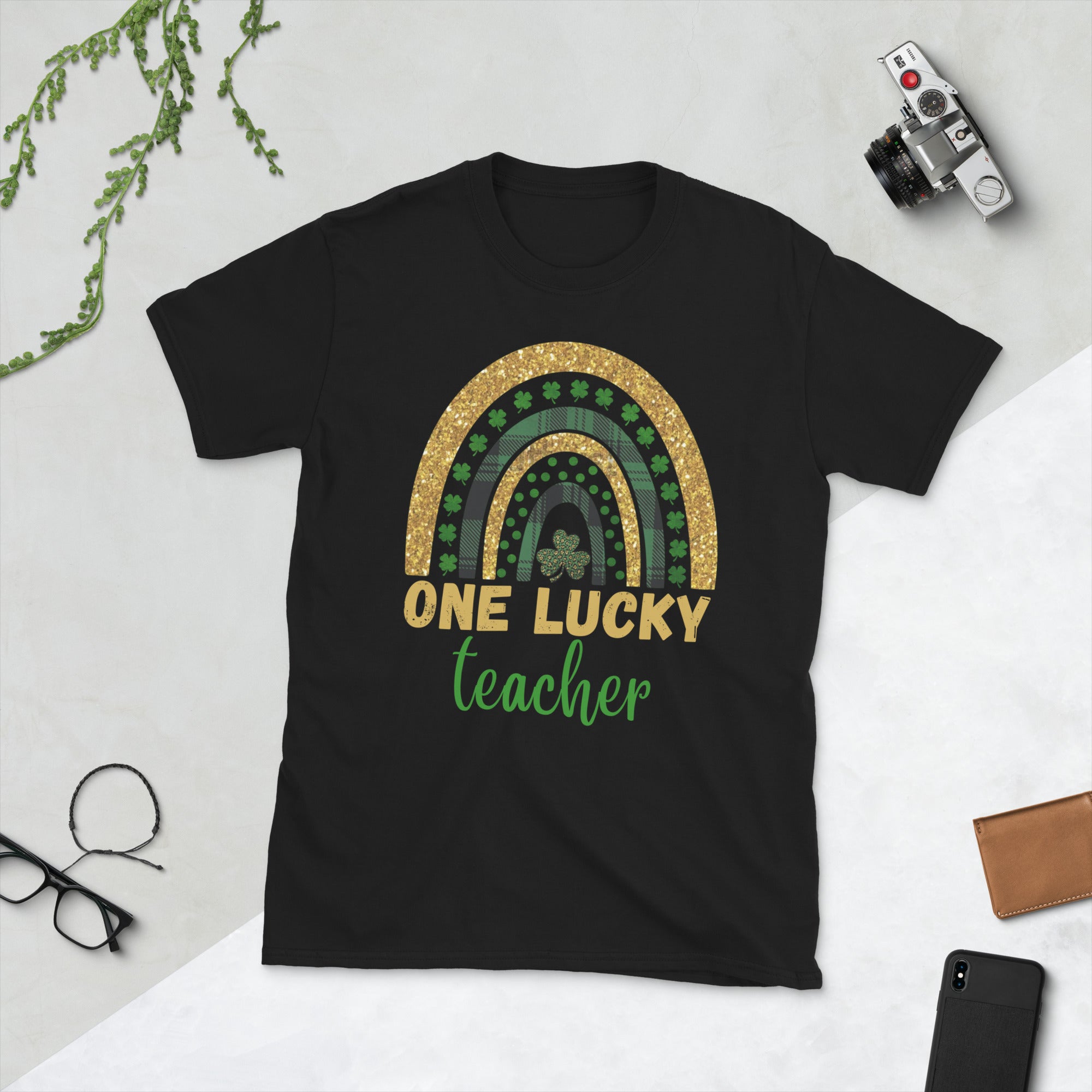 One Lucky Teacher Rainbow Shirt, St Patricks Day Teacher Shirt, Shamrock TShirt, Saint Patricks Gifts for Teachers, Lucky Teacher Shirt - Madeinsea©