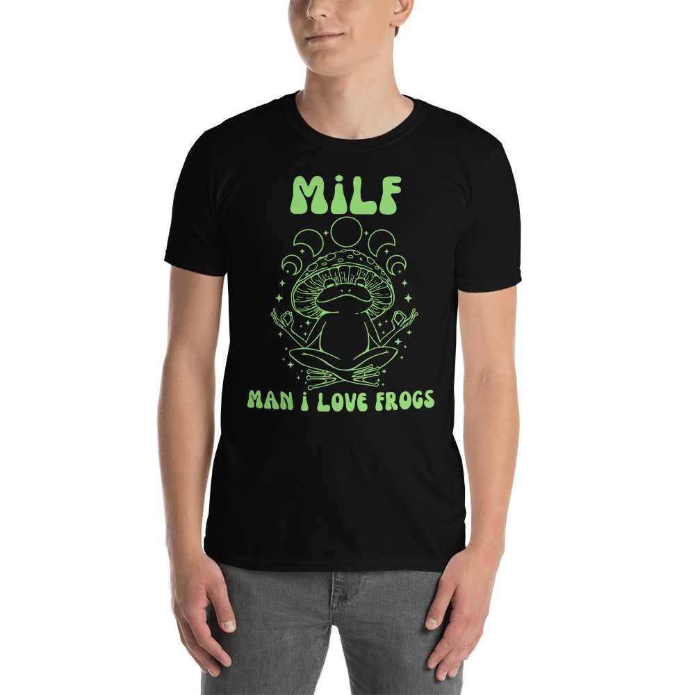 Funny MILF Man I Love Frogs Shirt, Frog and Mushroom, Goblincore Shirt, Cottagecore Shirt, Frogcore Shirt, Psychedelic Toad, MILF Frog Tee - Madeinsea©