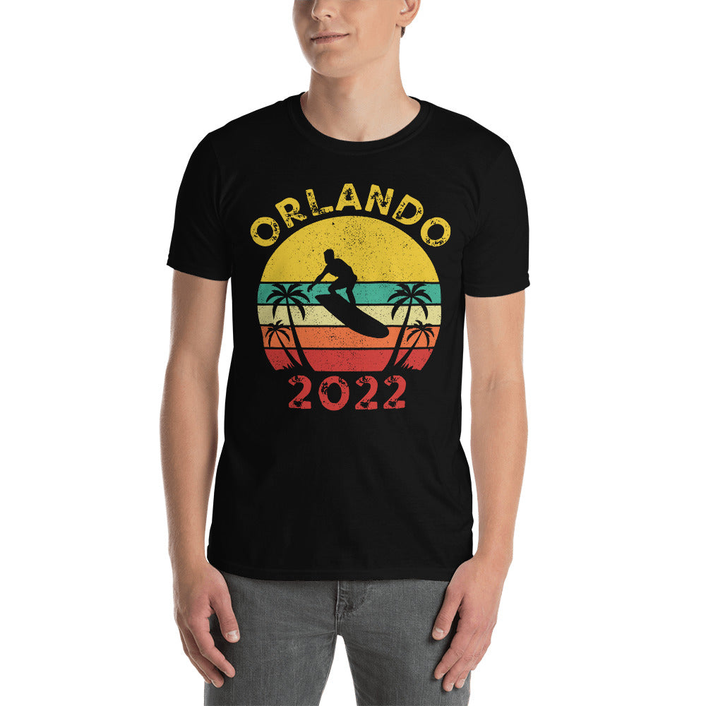 Orlando Florida Verano 2022 Camisa retro, Camisa de surf de Florida, Camisa de vacaciones familiares de Orlando, Regalo de Orlando Florida, Camisa de regalo de viaje a juego