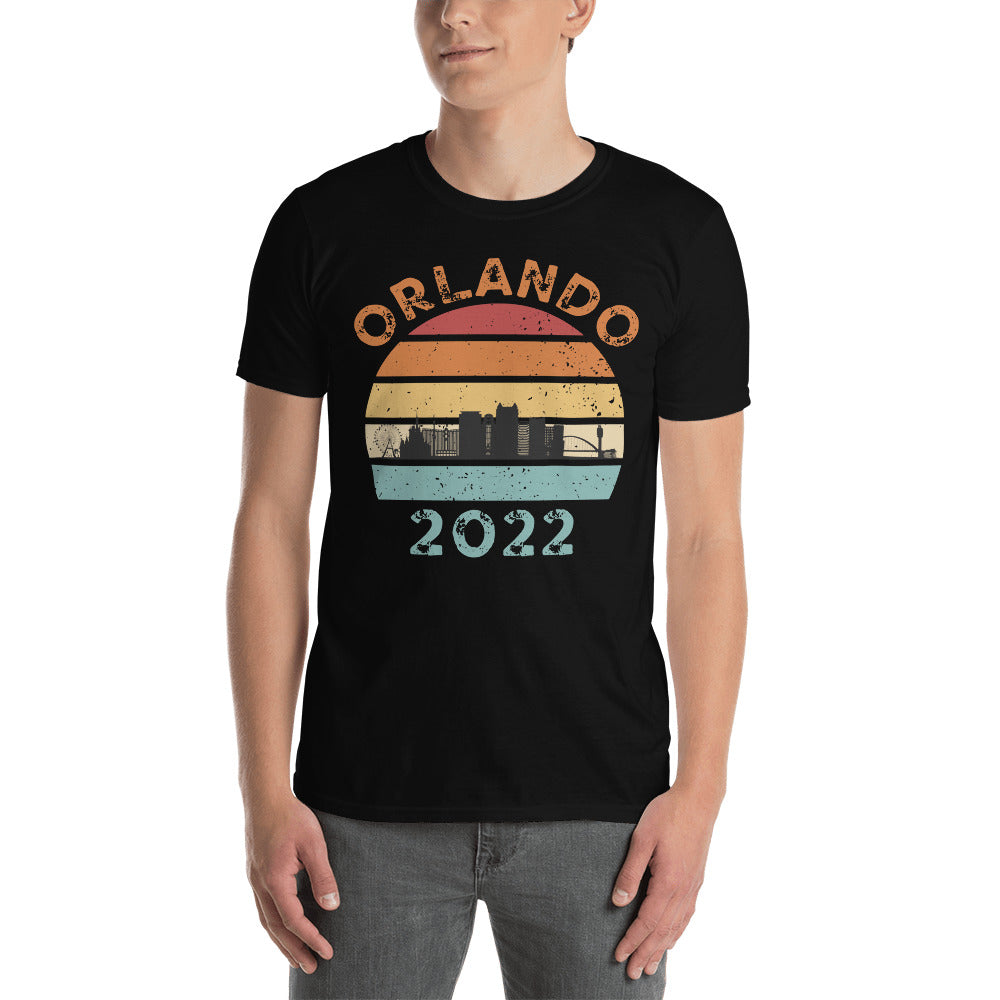 Orlando Sommerurlaub 2022 Shirt, Orlando Familienurlaub Shirt, Orlando Florida Geschenk, passendes Reiseshirt, Orlando Skyline Retro Shirt