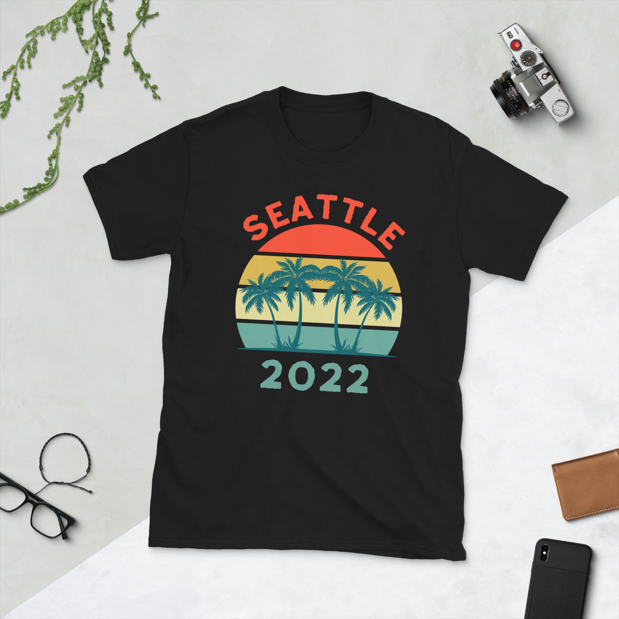 Camisa Seattle 2022, camiseta de vacaciones de verano de Washington, camisas a juego de vacaciones de verano 2022, camiseta del estado de Washington, camisa de regalo retro de Seattle