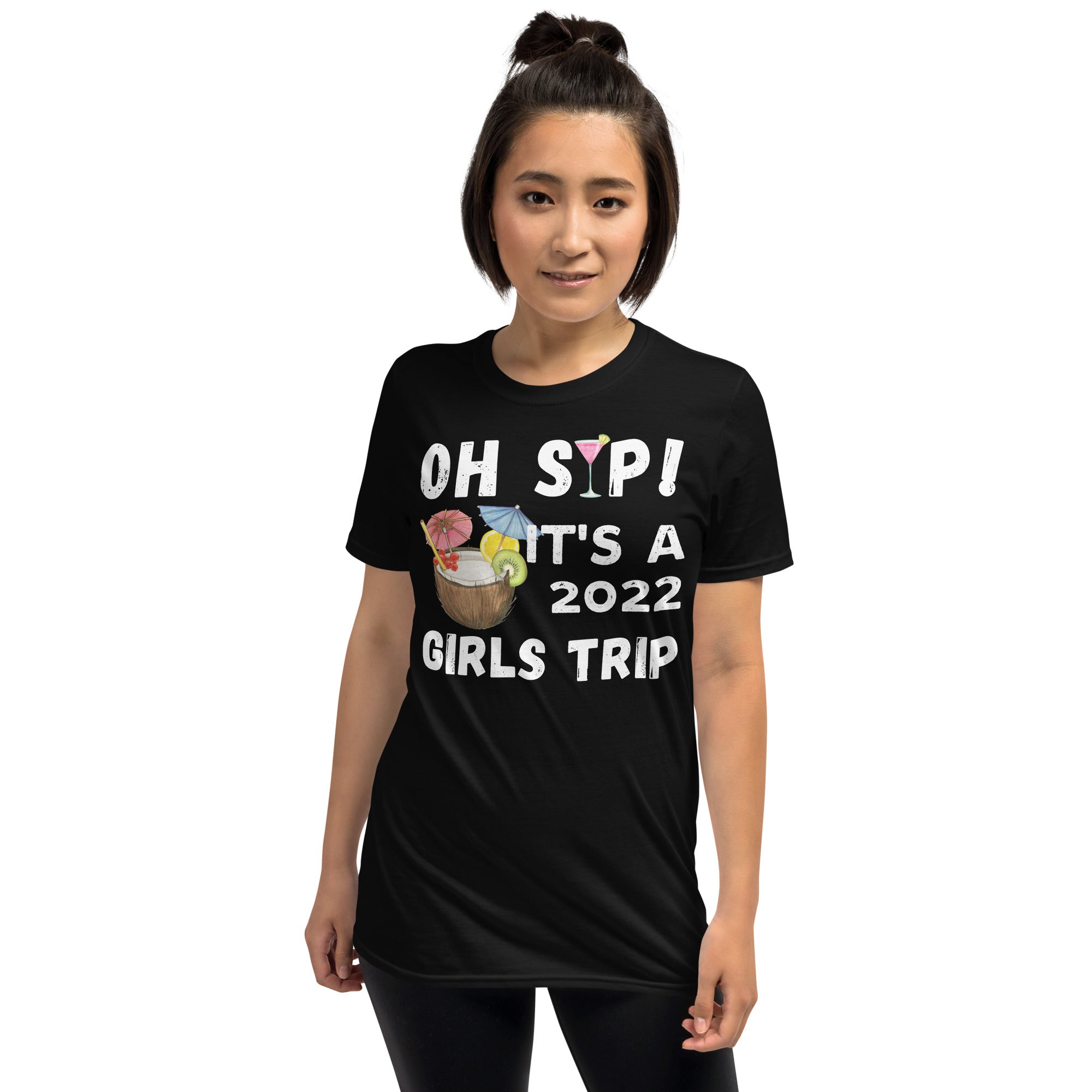 Oh Sip Es una camisa de viaje para niñas, camisas de viaje a juego para niñas 2022, camisa de crucero, camiseta grupal de vacaciones 2022, camiseta divertida de viaje de fin de semana para niñas 2022