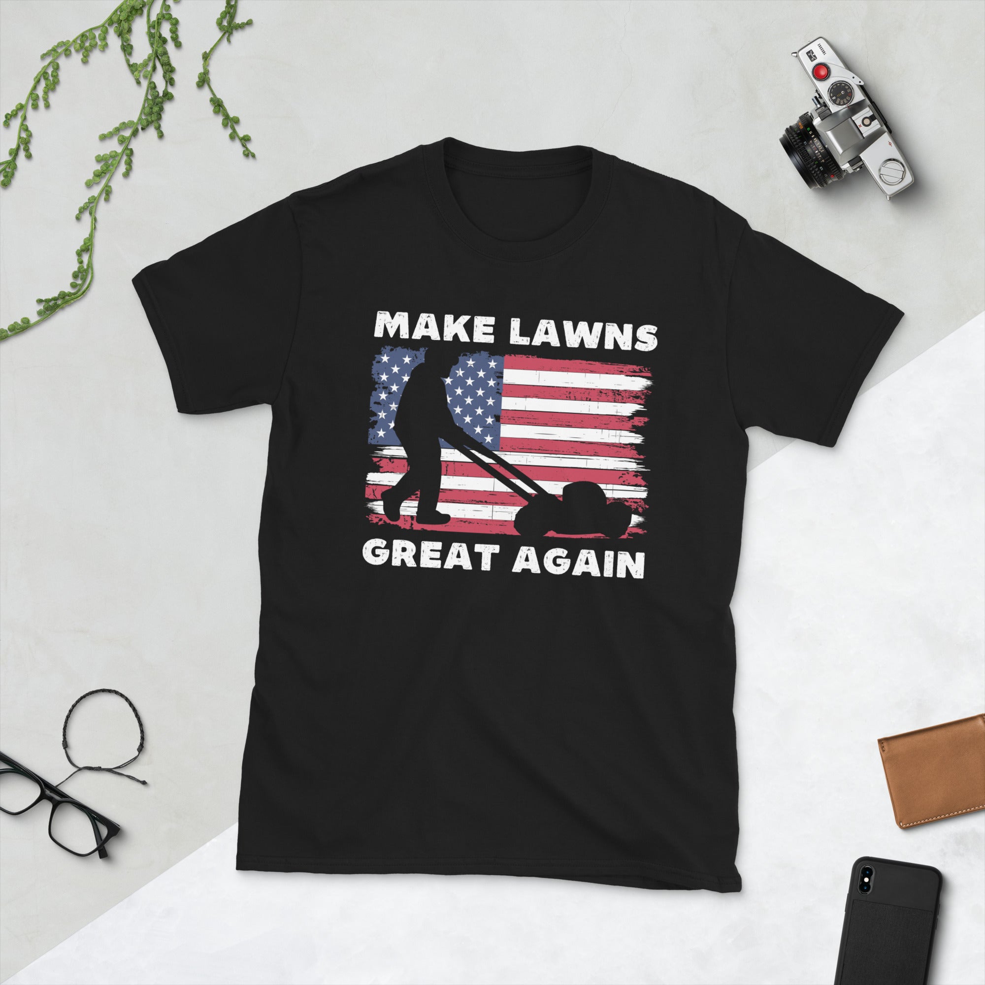 Make Lawns Great Again T-Shirt, Lustiges Geschenk für Papa, Rasenmäher, Vatertagsgeschenke, Vatertags-T-Shirt, Lustiges Garten-T-Shirt, Mähshirt