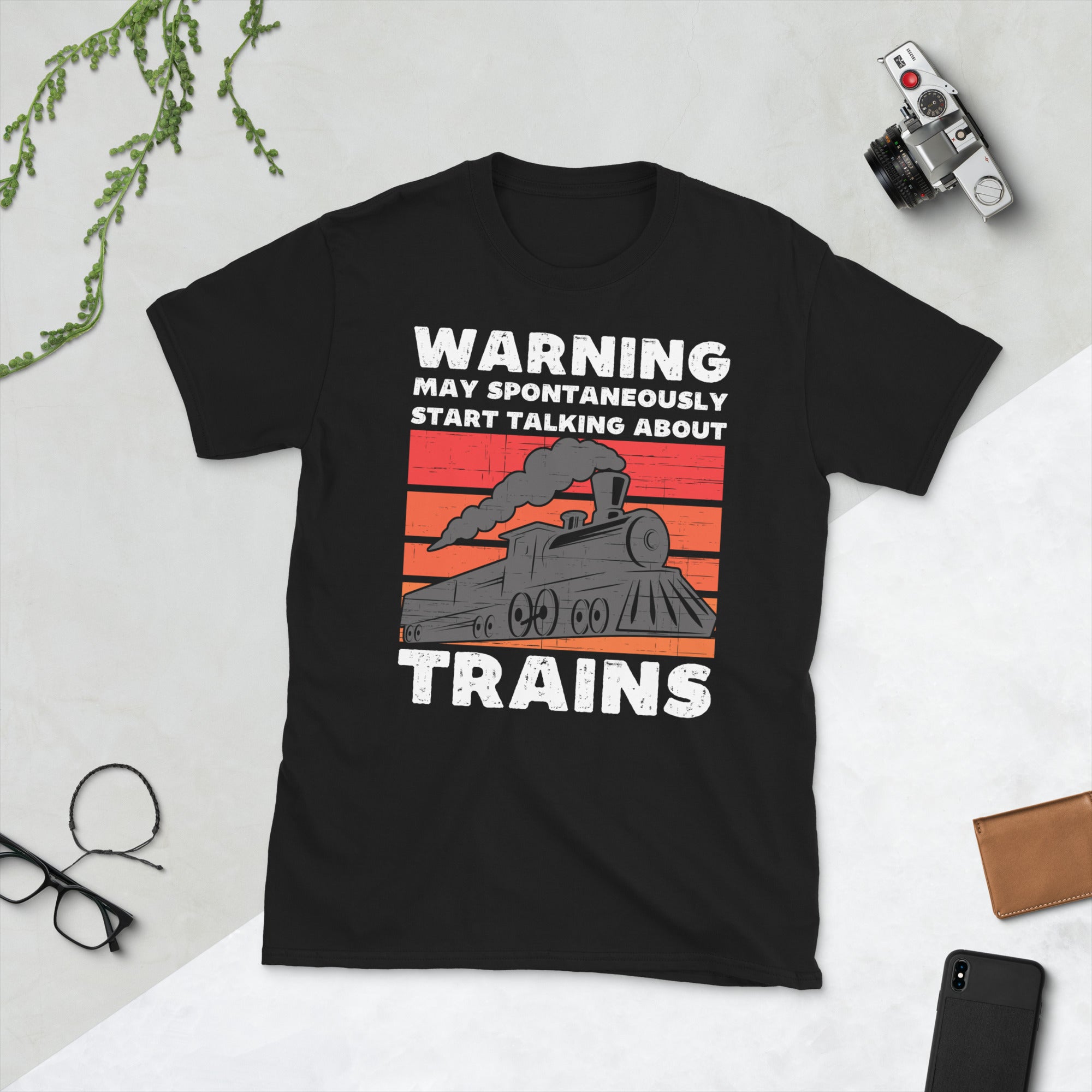 Kann spontan anfangen, über Züge zu reden T-Shirt, Zugingenieur Shirt, Zug Modell Lokomotive Geschenke, Eisenbahn Tshirt, Vintage Zug T-Shirt