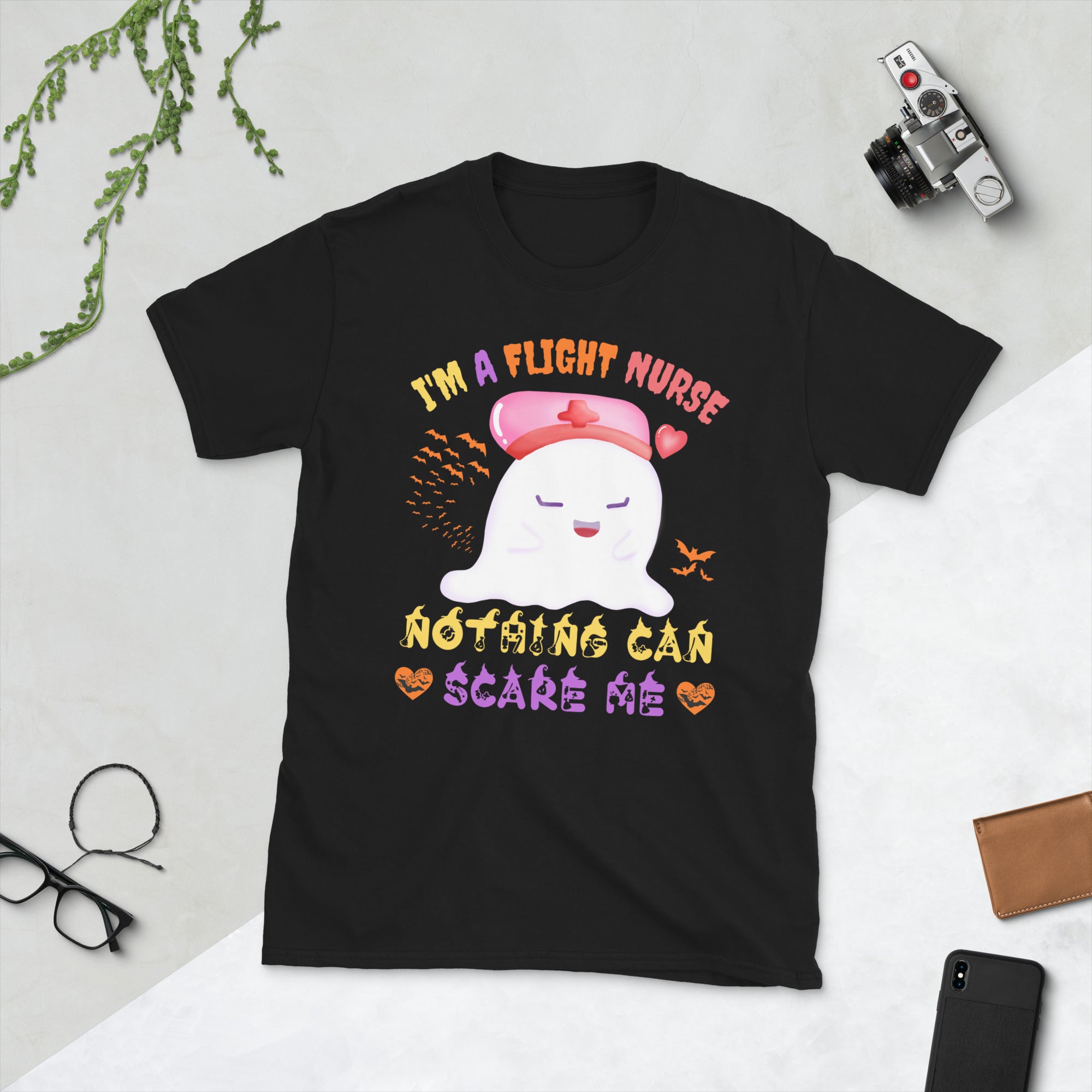 Camisa de enfermera de vuelo, camisas de enfermera de Halloween, regalos para enfermera de vuelo, camiseta de enfermera de viaje, camiseta de Halloween de enfermera de transporte, camiseta de enfermera espeluznante