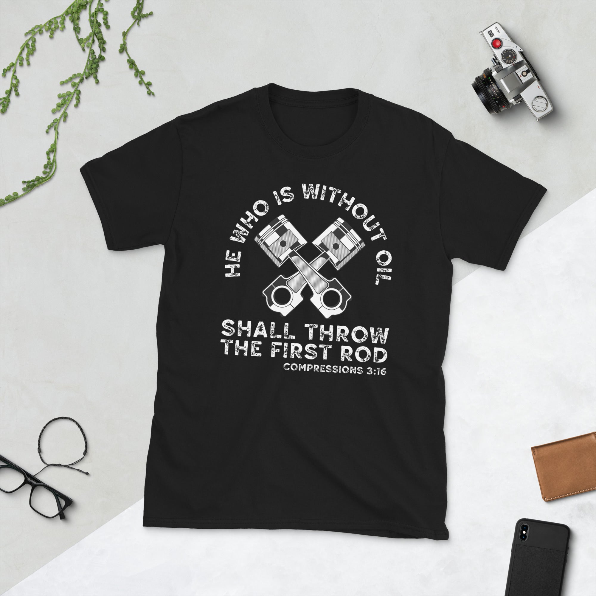 He Who Is Without Oil Shall Throw The First Rod Funny Shirt, Car Mechanic TShirt, Funny Mechanic Gifts, Diesel Mechanic, Engineer Dad Tee - Madeinsea©