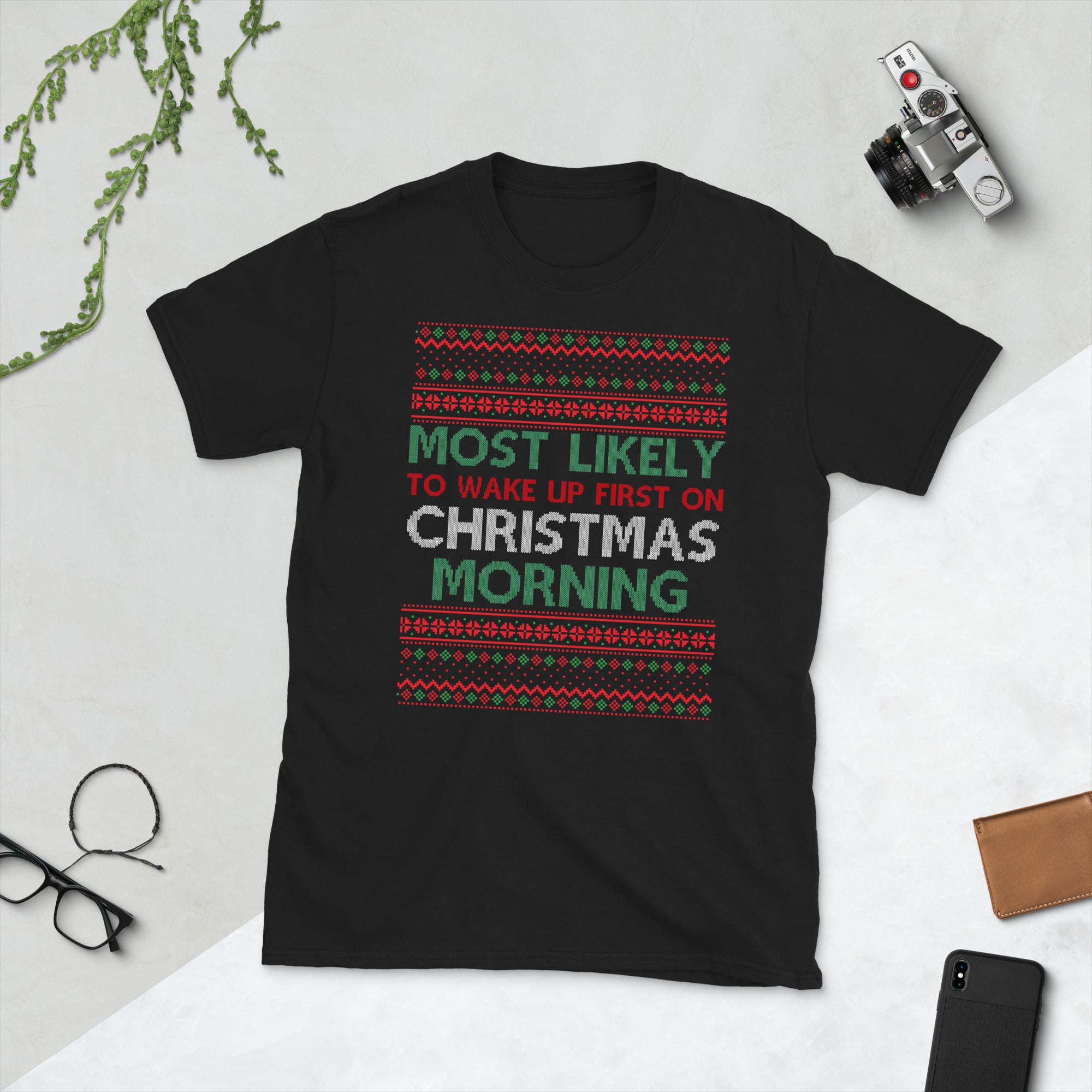 Most Likely To Shirts Christmas, Most likely to wake up first on christmas morning, Family Matching Shirt, Groovy Xmas Gifts Shirt - Madeinsea©