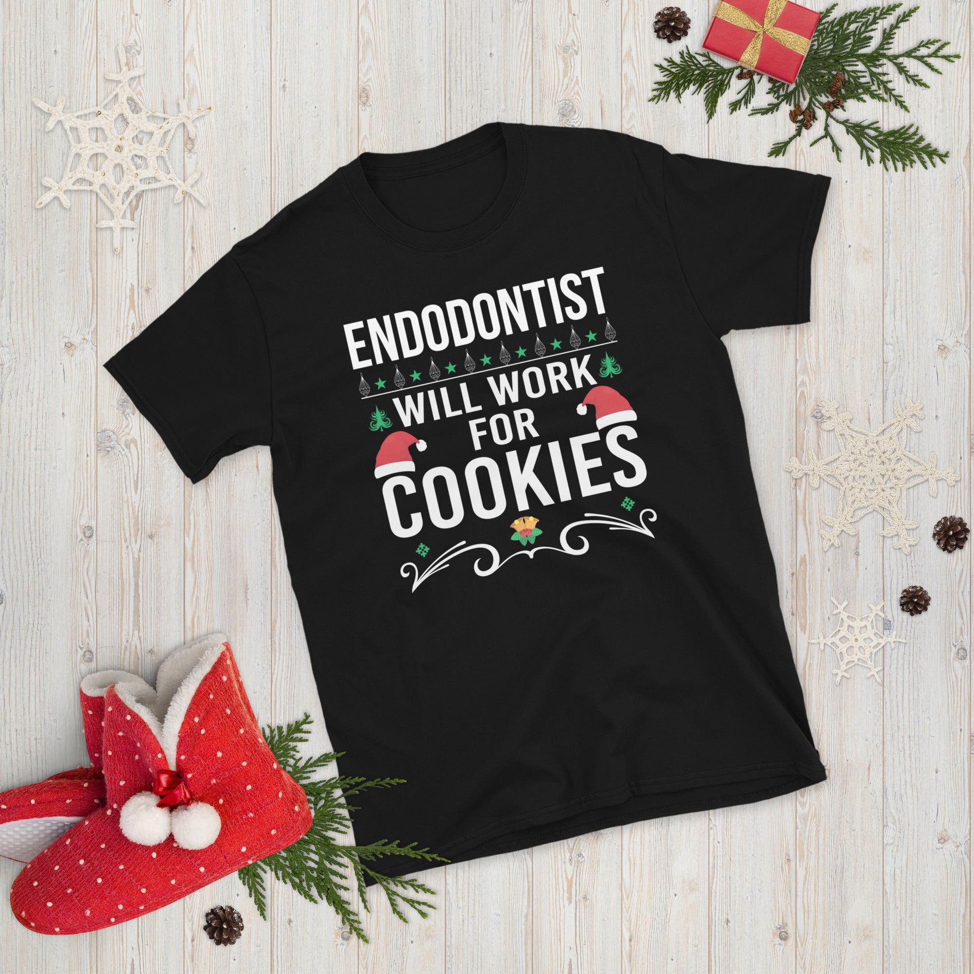 Endodontist Christmas Shirt, Funny Dental T Shirt, Endodontist Will Work for Cookies, Dental Life Shirt, Christmas Gifts For Dentists - Madeinsea©