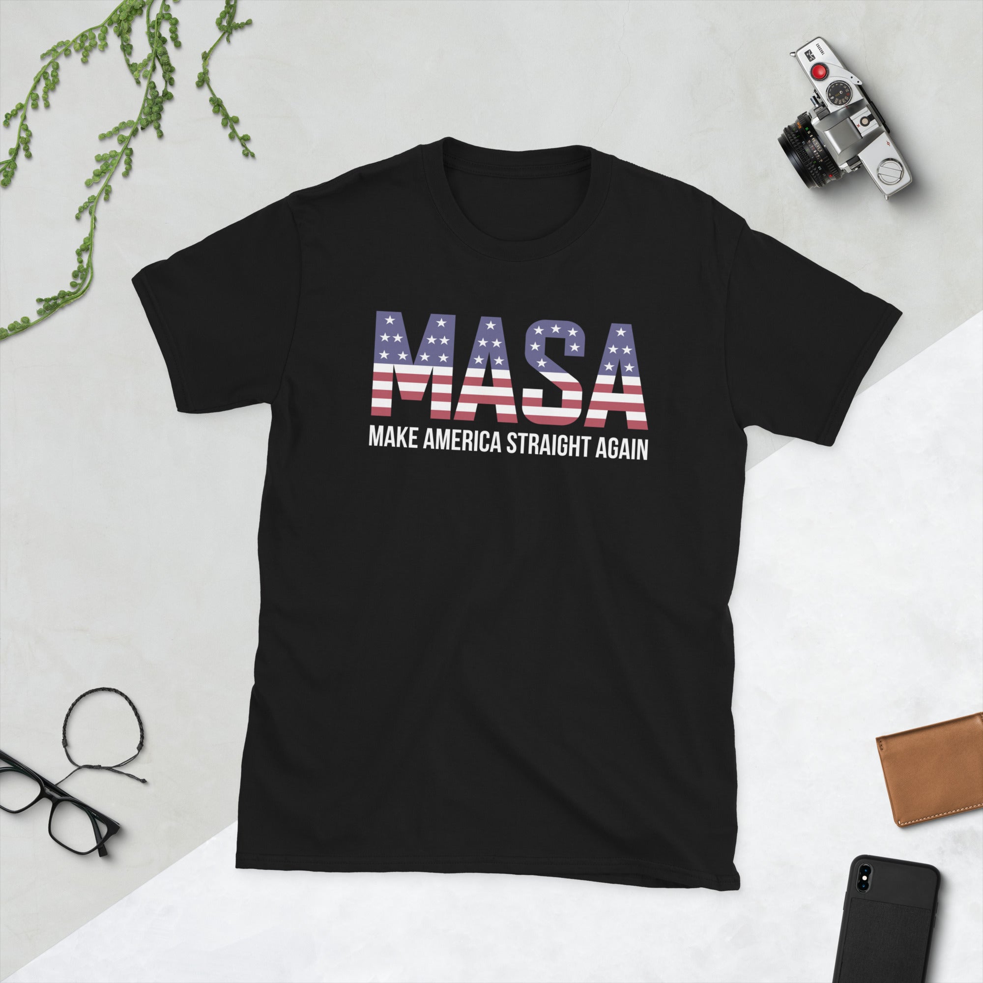 MASA Make America Straight Again, Republican Shirt, Patriotic Gifts, Dad Tshirt, US American Flag Tee, Funny Trump T shirt, 4th Of July Tee - Madeinsea©