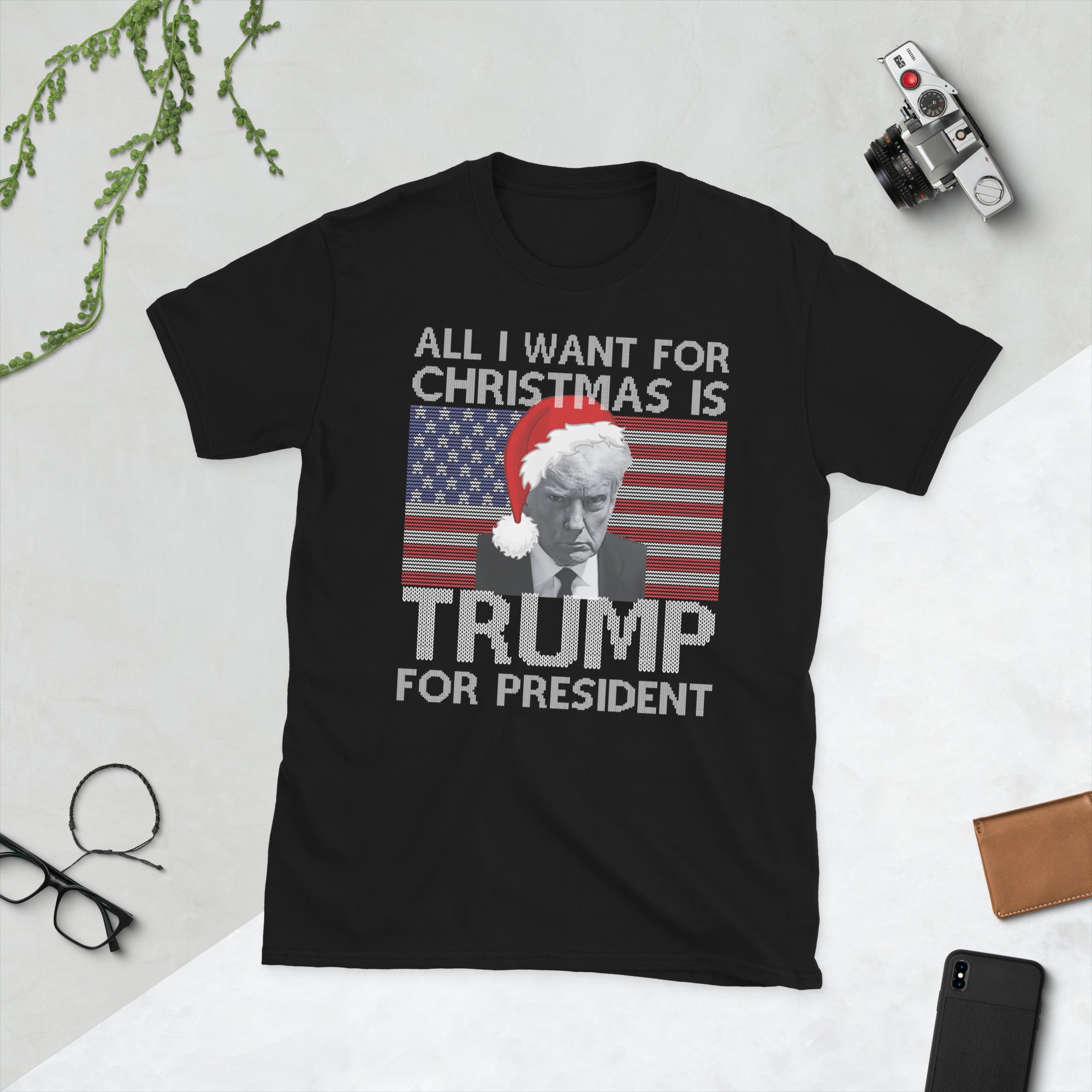 All I Want For Christmas Is Trump For President, Trumpmugshot Shirt, Funny Donald Trump Christmas TShirt, Trump Santa Xmas Ugly Christmas - Madeinsea©